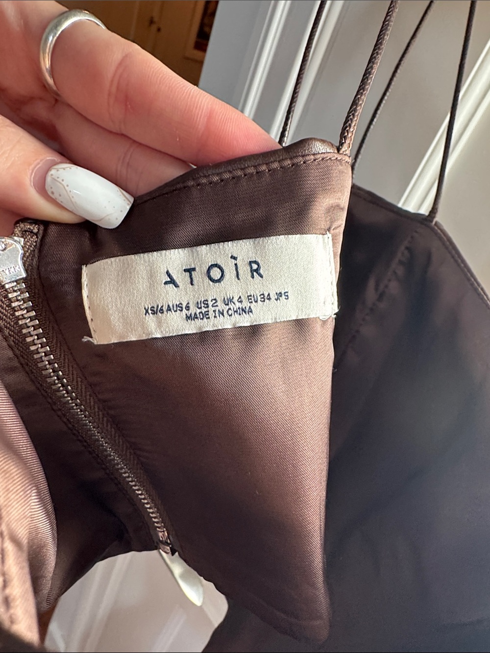 Atoir Brown Faux-Leather Strappy Bustier Camisole - Picture 2 of 3